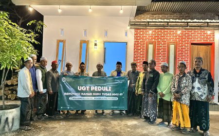 Melalui Program UGT Peduli, BMT UGT Nusantara Bantu Renovasi Kamar Guru Tugas MMU 49 Karangasem Wonorejo Pasuruan
