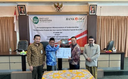 Kerjasama dan Sinergikan Potensi-potensi, BMT UGT Nusantara Lakukan MoU dengan Bank DKI Syariah