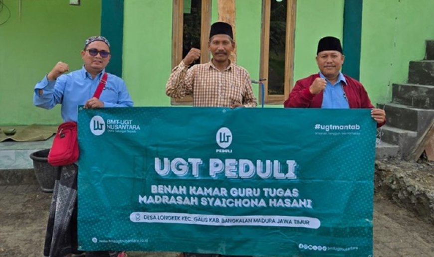KSPPS BMT UGT Nusantara Salurkan Bantuan Perbaikan Kamar Guru di Bangkalan