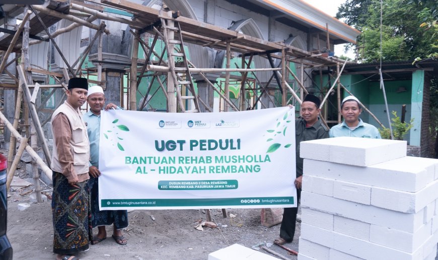 BMT UGT Nusantara Salurkan Bantuan Rehab Mushola Al-Hidayah di Rembang Pasuruan