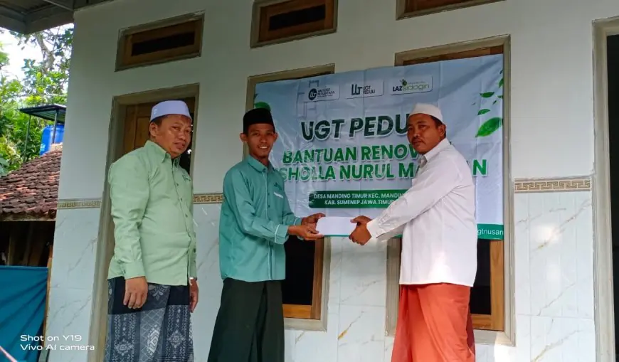 Kolaborasi BMT UGT Nusantara dan LAZ Sidogiri Bantu Renovasi Musholla di Sumenep